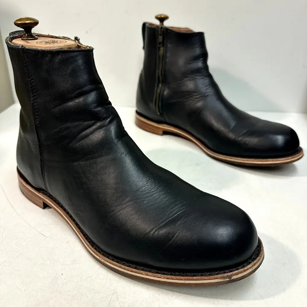 EUC Rancourt & Co. x Helm Pablo Boot Zipper Moto Made in Maine USA 11.5 D